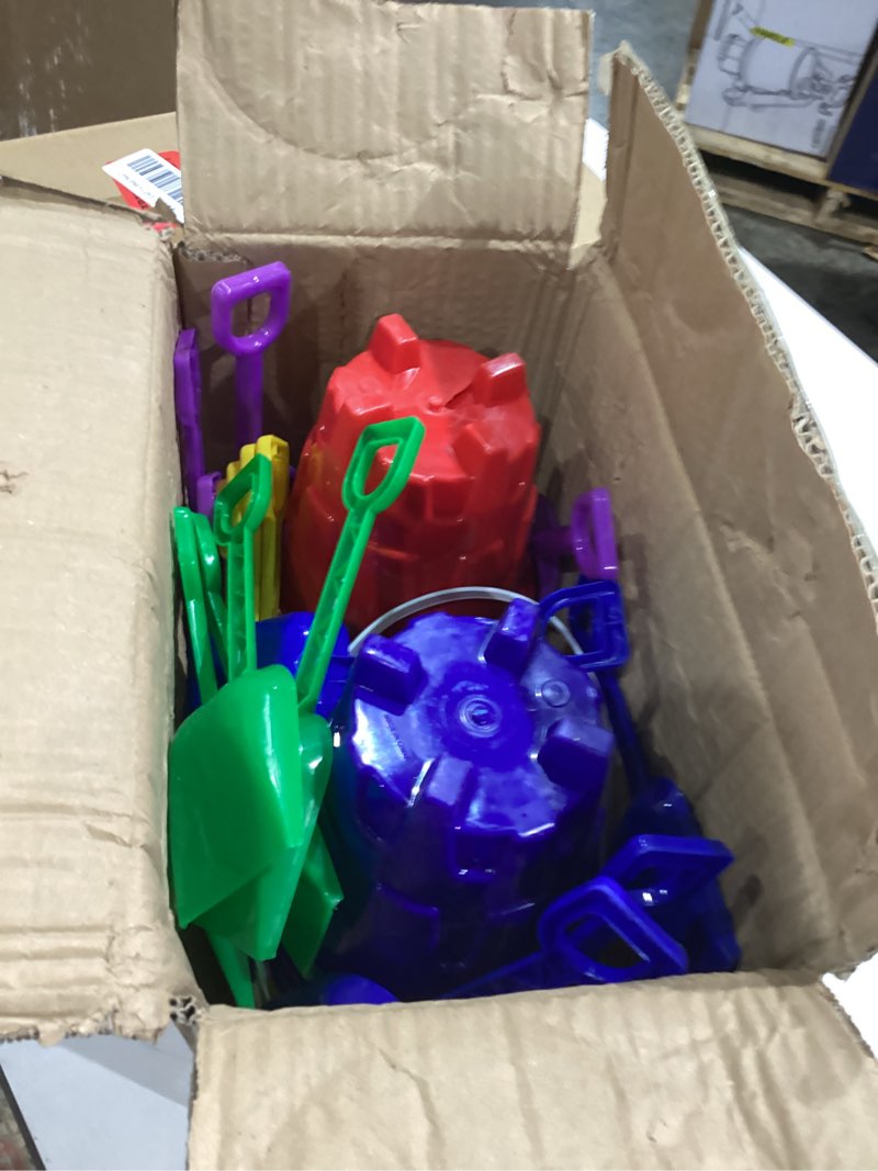 Condition photo showing Good Condition for 5 inch sand castles beach buckets and shovel set,sand bucket water bucket for beach fun great summer party accessory?24 shovels and 24 pail buckets? 24 set
