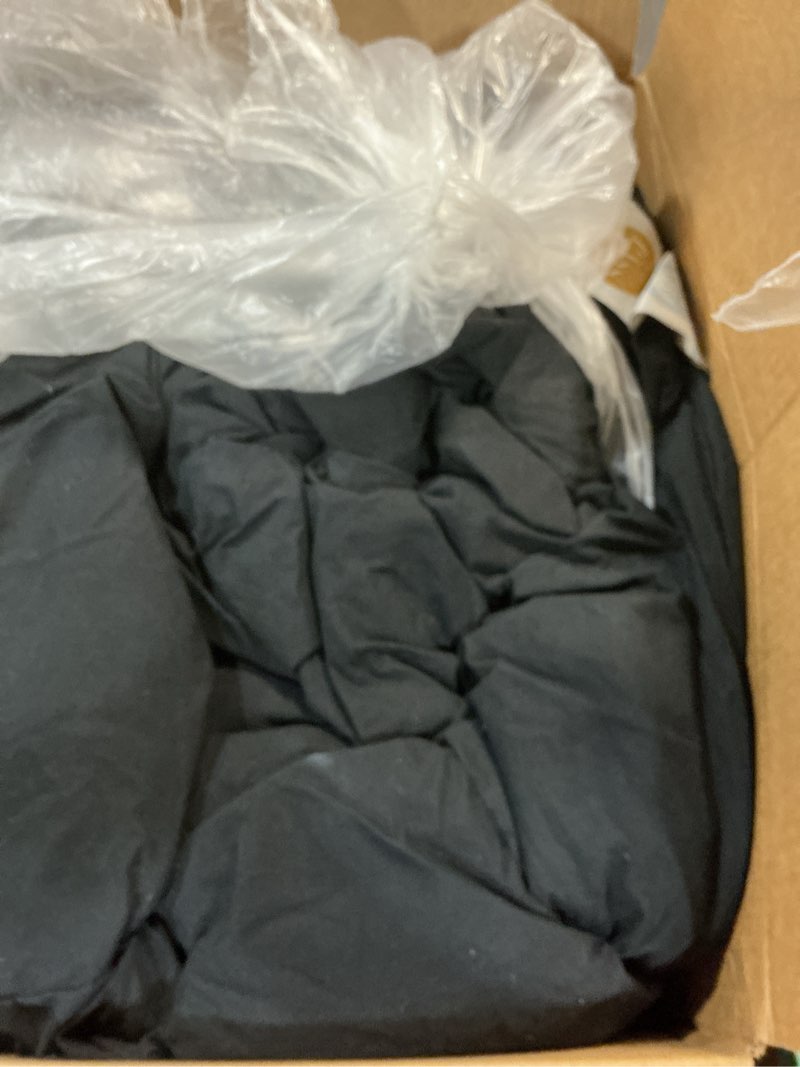 Condition photo showing Good Condition for three geese pinch pleat waterfowl feathers and down comforter king size duvet insert,750+ fill power,1200tc 100% cotton, premium all seasons blackgrey comforter with 8 tabs king:106x90inches black-gray