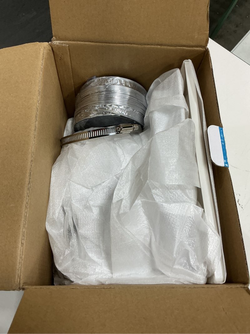 Condition photo showing Good Condition for feiton bathroom exhaust fan with led light, 110 cfm 1.0 sones ultra quiet ceiling ventilation fan, fits standard 8x8 inches ceiling cutout, 6500k daylight, built-in junction box, square, 4 inch duct white1