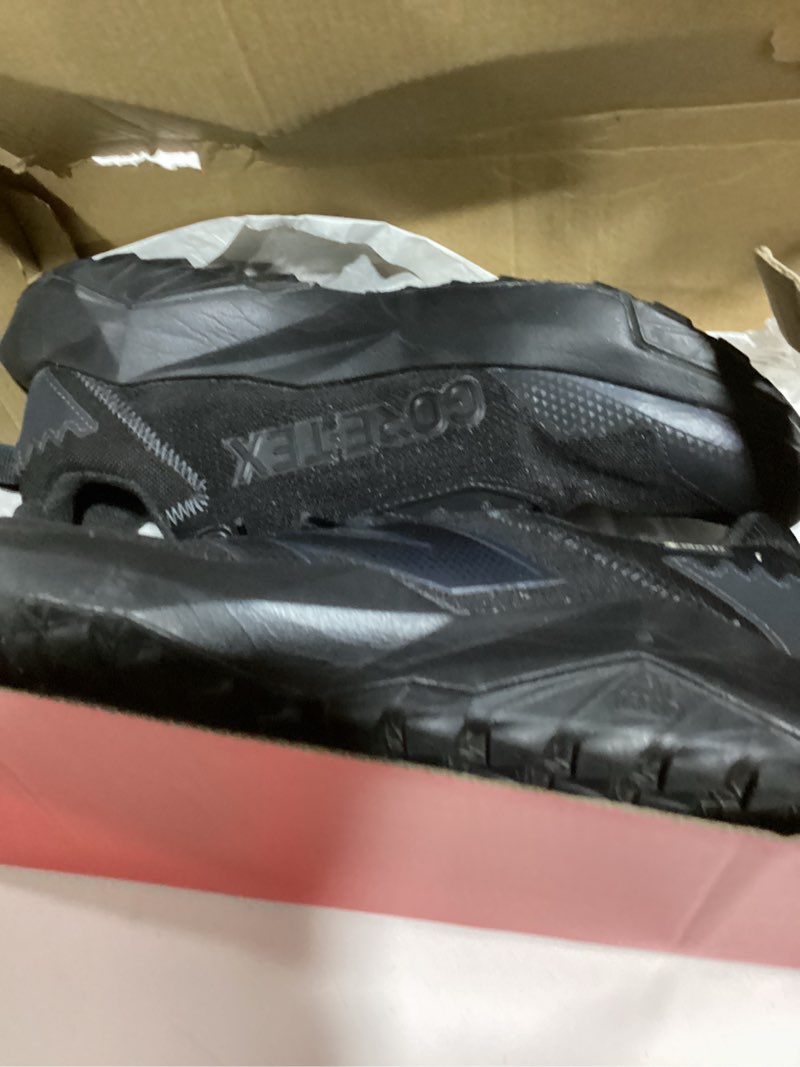 Condition photo showing New/Like New for New Balance Men's Dynasoft Nitrel V6 Gore-Tex Trail Running Shoe Black/Black/Phantom 10