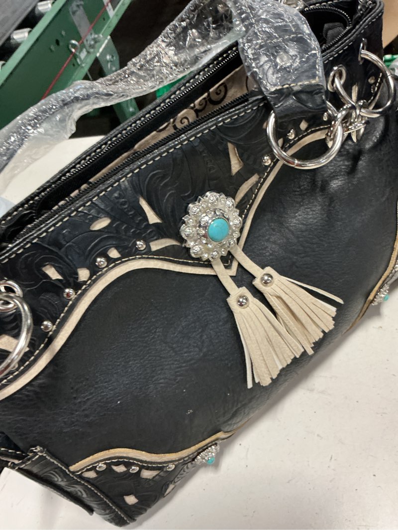 Condition photo showing Good Condition for blancho bedding womens sun god pu leather handbag fashion elegant tote bag black