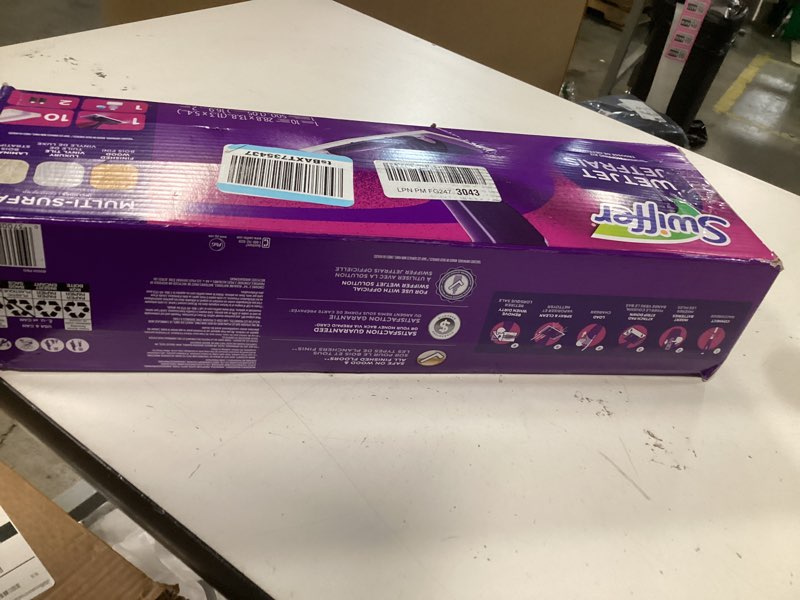Condition photo showing New/Like New for Swiffer WetJet Hardwood and Floor Spray Mop Cleaner Starter Kit, Includes: 1 Power Mop, 10 Pads, Cleaning Solution, Batteries 1 Kit Cleaner Kit
