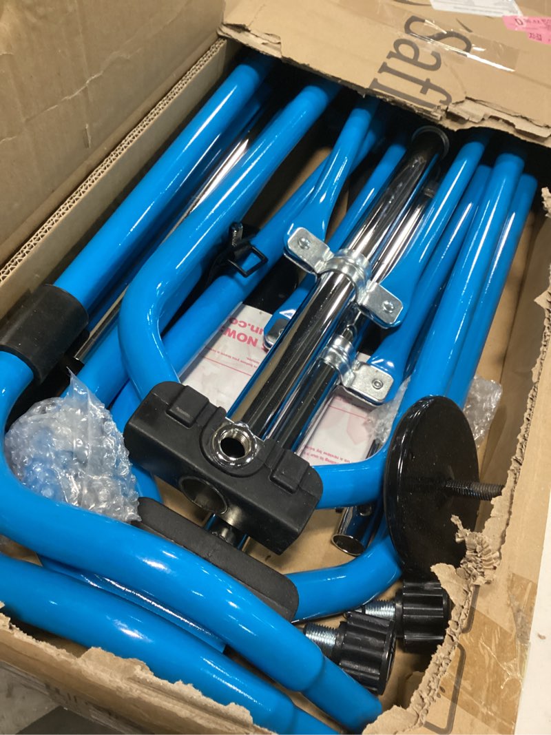 Condition photo showing Good Condition for Tepemccu Expandable Gymnastics Bars, Adjustable Height Gymnastic Horizontal Bars, Children Folding Training Bar for Kids Blue