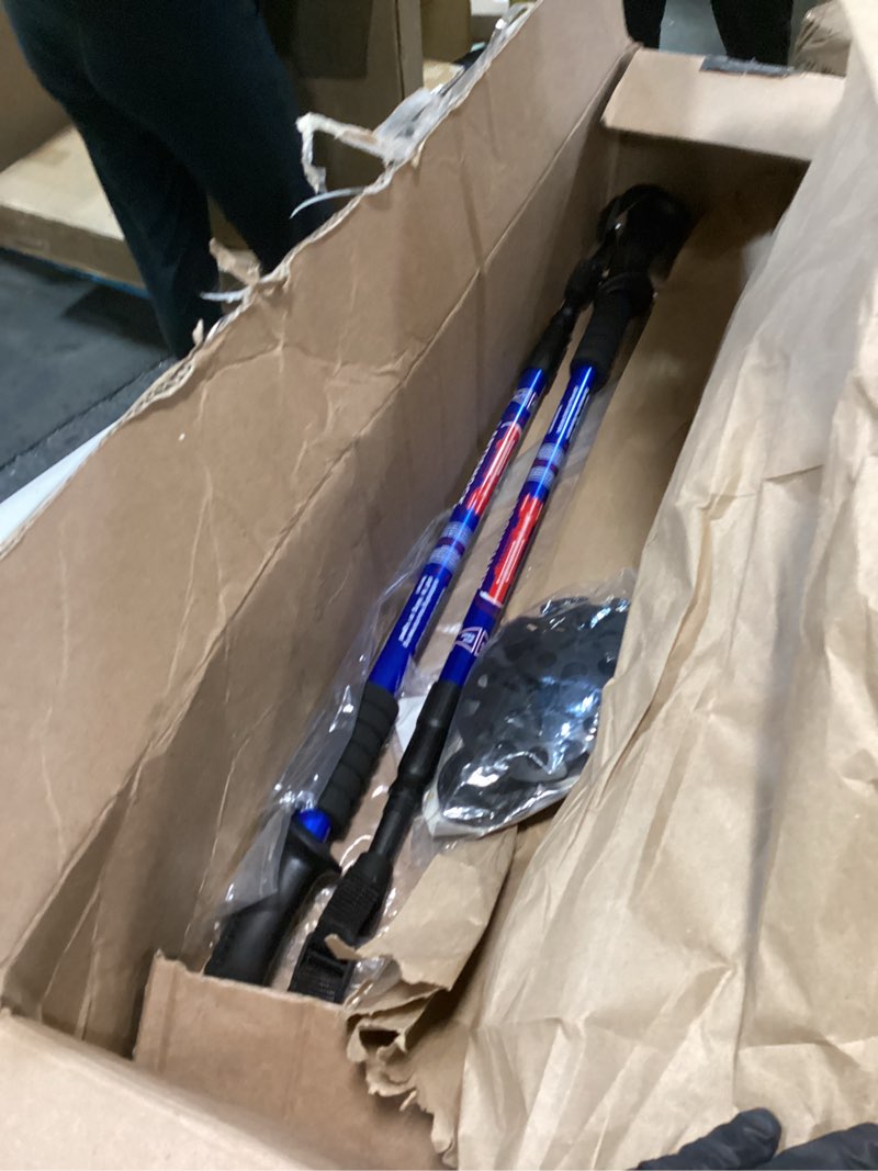 Condition photo showing Good Condition for Aihoye Hiking Trekking Poles, 2 Pack Collapsible, Lightweight, Anti Shock, Walking Sticks, Adjustable Hiking Pole for Men and Women blue