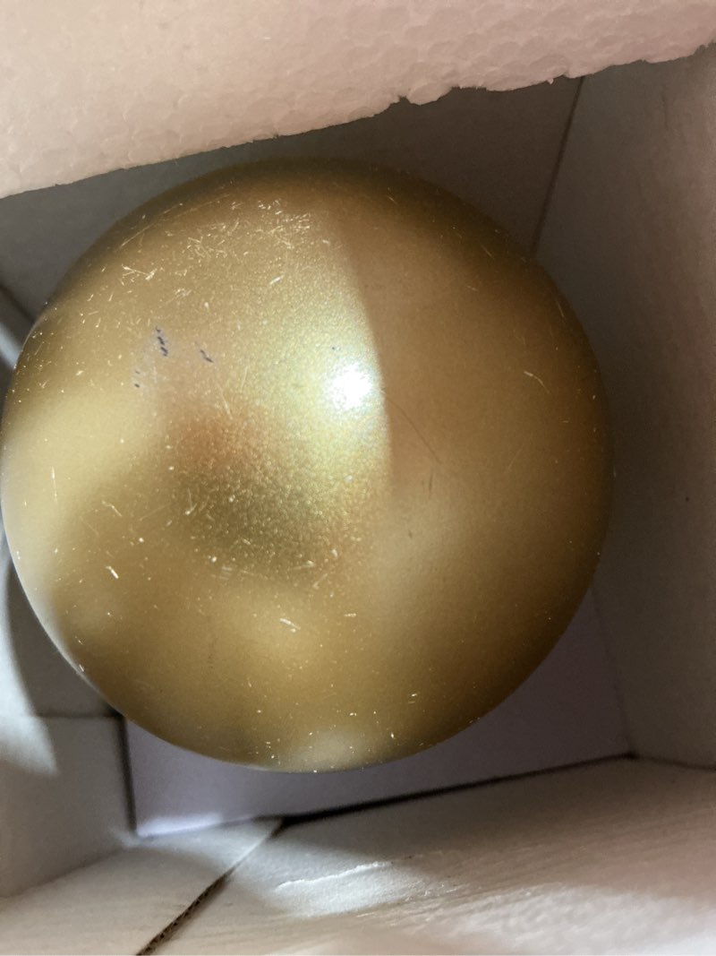 Condition photo showing New/Like New for modern sphere 36 in. x 72 in. matte gold single curtain rod