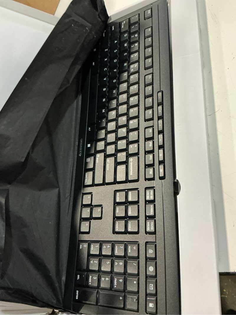 Condition photo showing Good Condition for cherry stream keyboard | wired slim whisper quiet | silent keys | black | for pc/laptop, unique typing feel, slim design, cherry sx scissor switches, usb-a, qwerty, home or office regular black