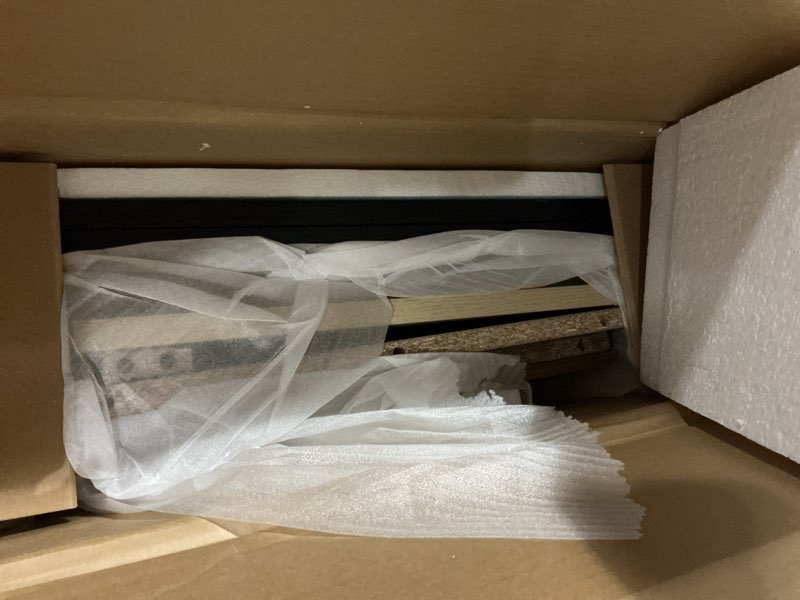 Condition photo showing Good Condition for Nathan James Sideboard Buffet Modern Storage, Free Standing Accent Cabinet for Hallway, Entryway or Living Room, Set of 2, Black Oak/Cane