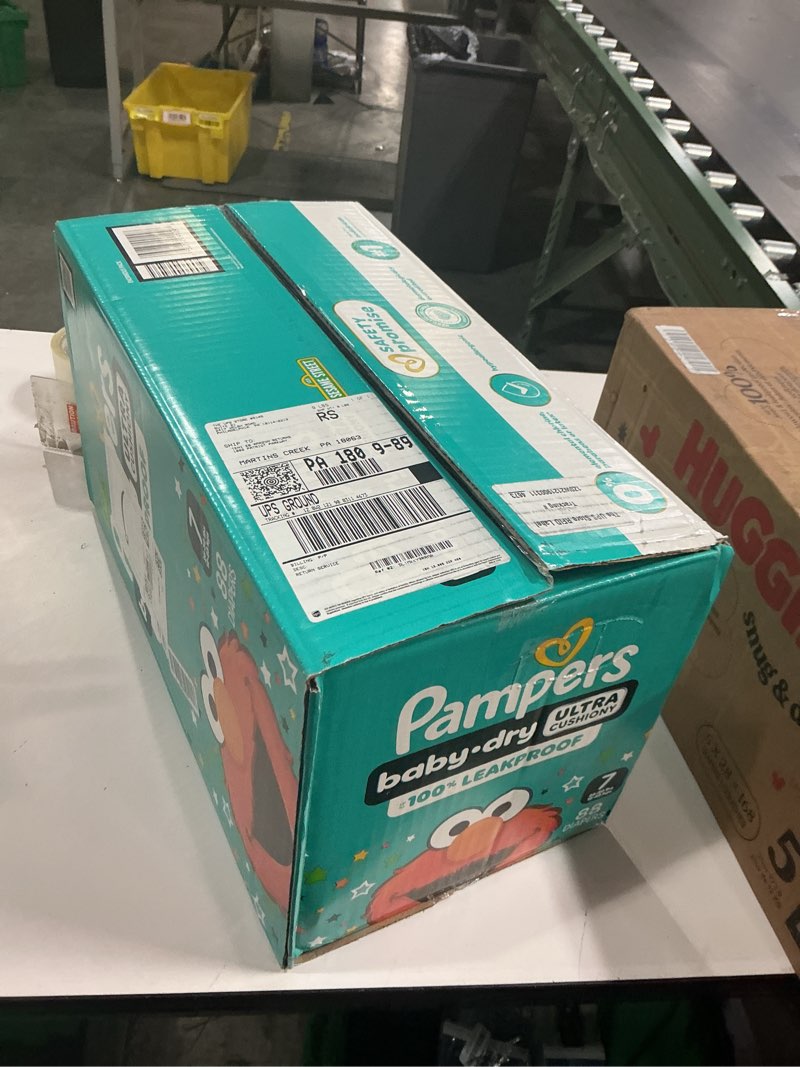 Condition photo showing New/Like New for Pampers Baby Dry Enormous Disposable Diapers - Size 7 - 88ct