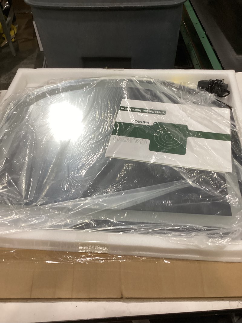 hasipu arch vanity mirror with light, 24"x20" arched led makeup mirror with 10x magnification, table