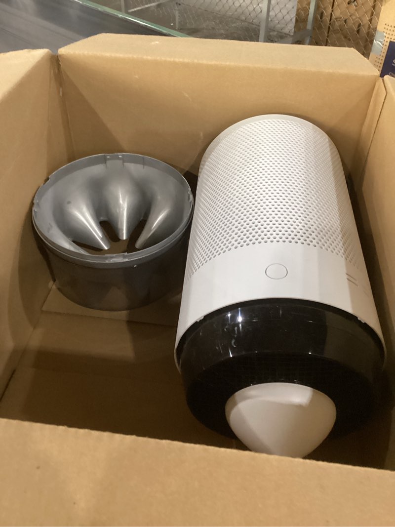 Condition photo showing As Is for not tested dyson hushjet compact purifier, engineered for powerful, whisper-quiet, whole-room air purification, homes with pets, allergies, fully-sealed filtration, 5-year no change filter (white/silver)