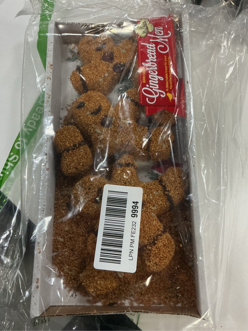Condition photo showing As Is for Mr. Bird - Bird Seed Gingerbread Men - 3 Pack