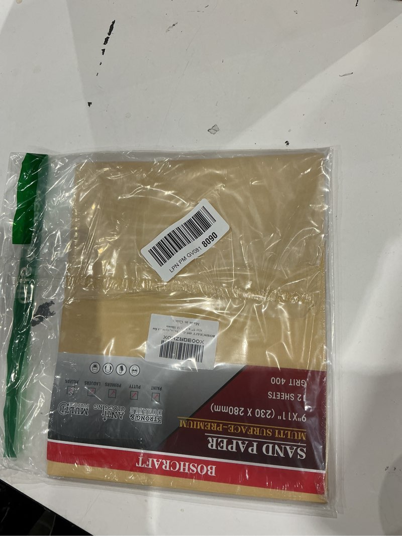 Condition photo showing Good Condition for 400 grit sandpaper, sandpaper assortment for wood metal furniture hand sander sand paper set sandpaper sheets cut for use 9" x 11"/12 sheets 400 grit-paper