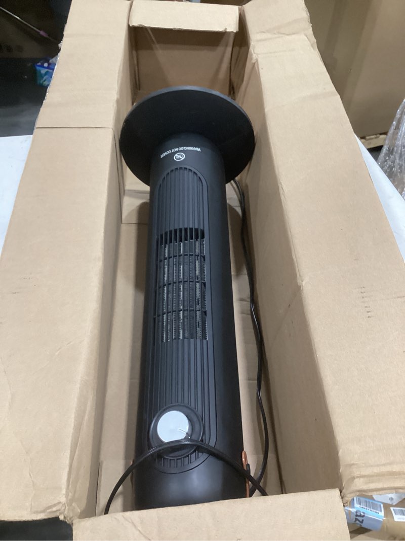 Condition photo showing As Is for 1500w ptc ceramic electric heater w/4 modes,350sq.ft 1s heating, 70°oscillating patio heaters for outdoor use, overheating & tip-over protection, tall space heaters for indoor use large room