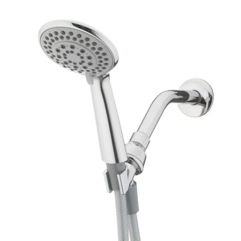 project source 5 -spray chrome 3.5-in round handheld shower head 1.8 gpm