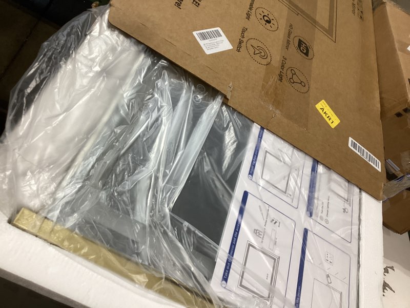 Condition photo showing Good Condition for FENNIO Vanity Mirror with Lights 22''x18'' Makeup Mirror with Lights,Lighted Makeup Mirror with 10X Magnification ?Smart Touch Screen with 3-Color Lighting,Dimmable?Square Gold? Gold 22"L x 18"W