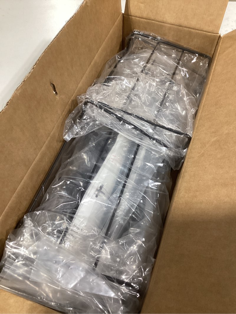 Condition photo showing Good Condition for HarJue Over The Door Towel Racks, No Drill Towel Storage with Basket & Hooks, Space-Saving Multi-Functional Towel Holder for Bathrooms, bedrooms, Apartments, RVs (Matte Black)