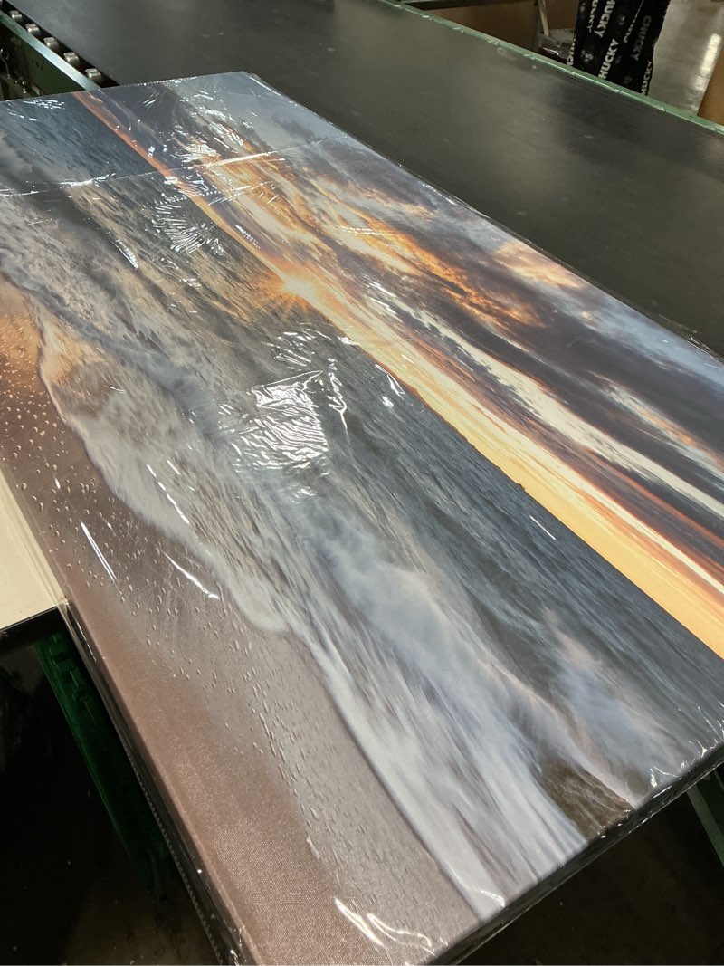 Condition photo showing New/Like New for yxbhhym-large coastal wall decor beach sunset wall art ocean room decor picture seascape canvas prin