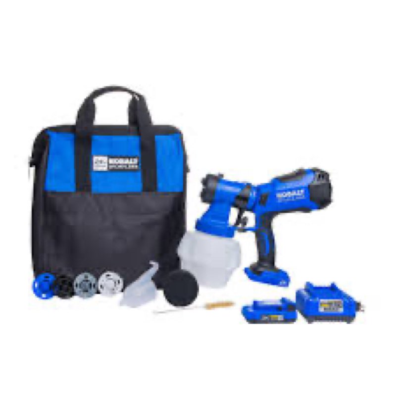 kobalt cordless battery handheld hvlp paint sprayer (compatible with