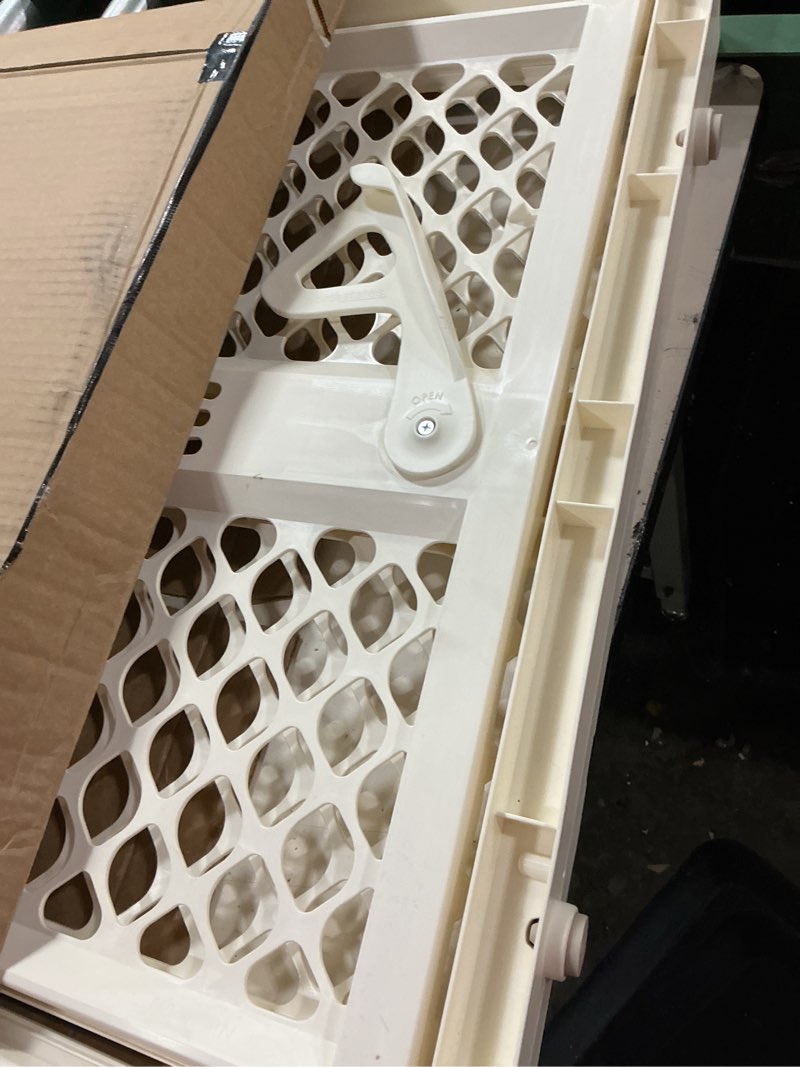 Condition photo showing Good Condition for toddleroo by north states - supergate ergo baby gate: plastic baby gate for stairs & doorways - adjustable indoor safety gate - made in usa - 26 to 42 inches wide - 26 inches tall - ivory