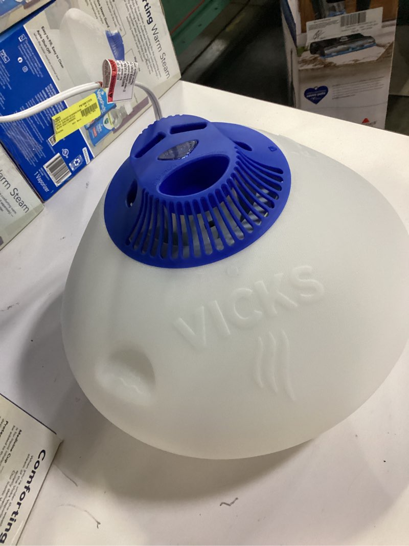 Condition photo showing As Is for vicks warm steam vaporizer humidifier with night light - 1.5gal