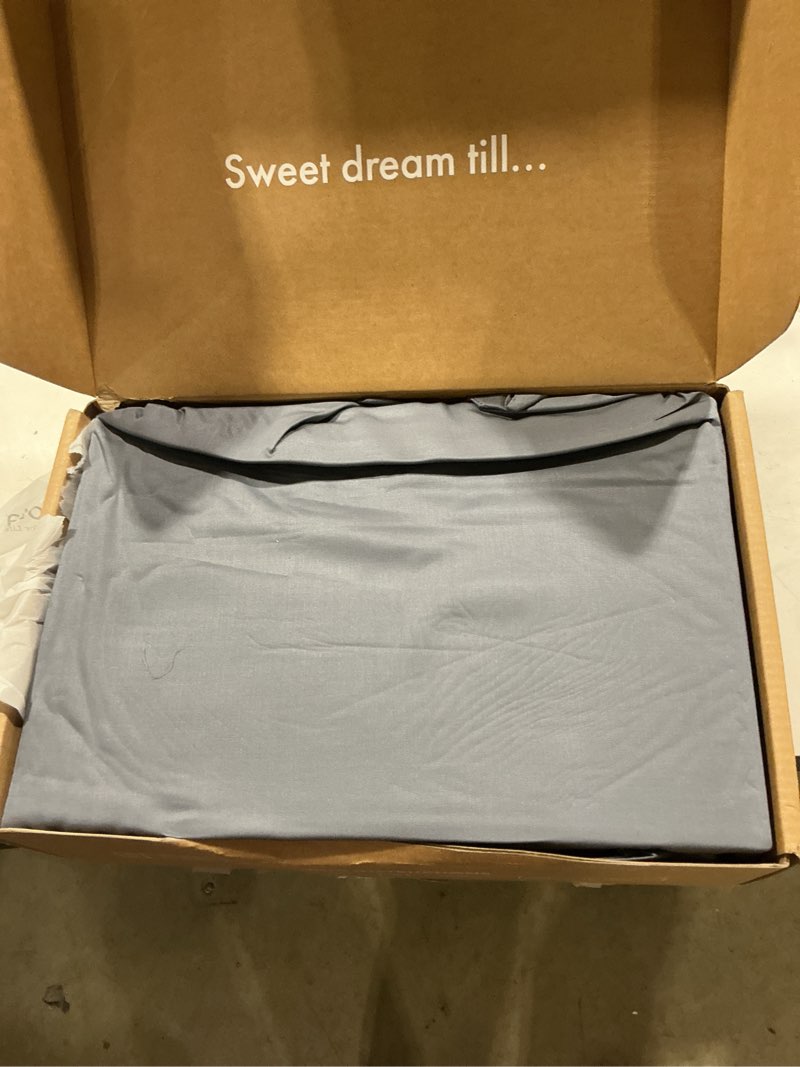 Condition photo showing Good Condition for gokotta full sheet set 4 pcs, 100% rayon derived from bamboo sheets, cooling sheets full for hot sleepers, 15 inch deep pocket full size bed sheets with elastic corner straps, silky soft - stone grey stone grey full