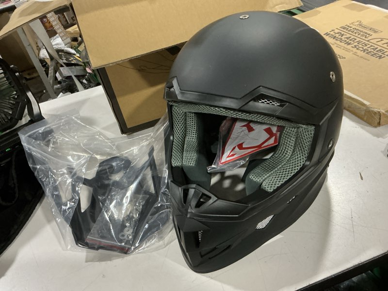 Condition photo showing Good Condition for glx gx23 dirt bike off-road motocross atv motorcycle full face helmet for men women, dot approved (matte black, medium)