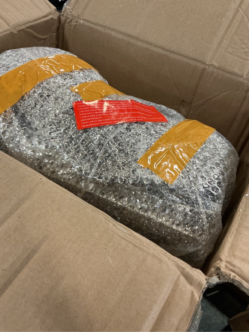 Condition photo showing As Is for 2025 New 3D 58 Inch Large Outdoor Lighted Reindeer Christmas Family Set, 3-Piece 4.8FT Glittered Christmas Deer Decorations, Outdoor Holiday Decorations Reindeer Set with 210 LED Lights, Gold Large-Gold