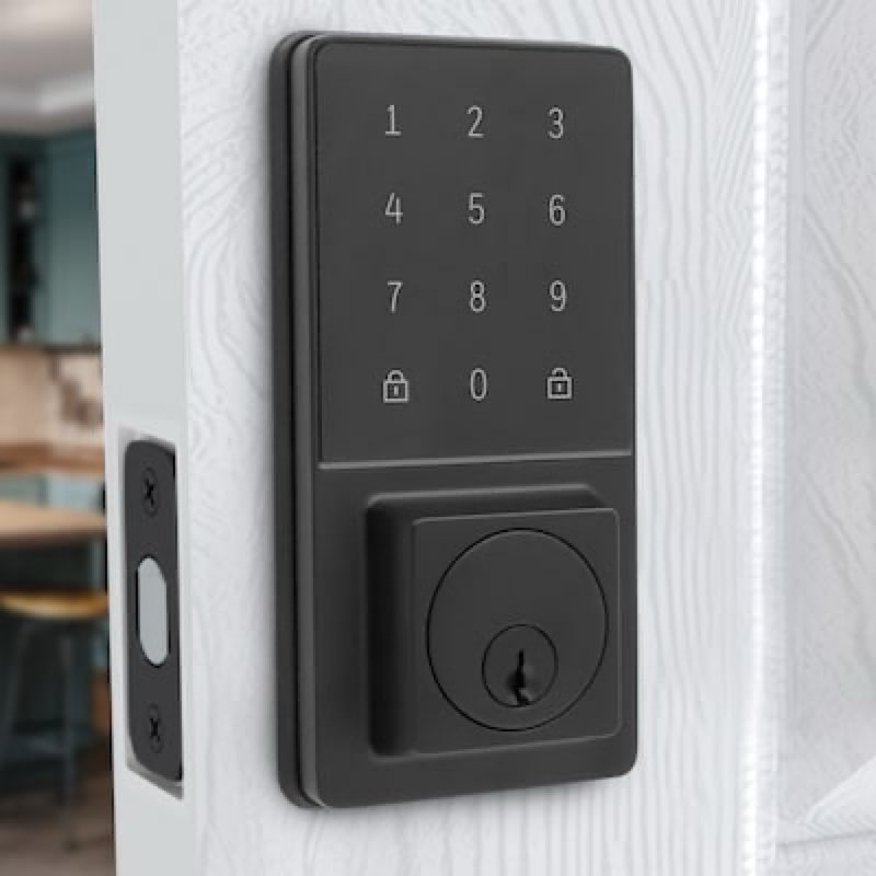 honeywell matte black touchscreen keypad electronic deadbolt lock