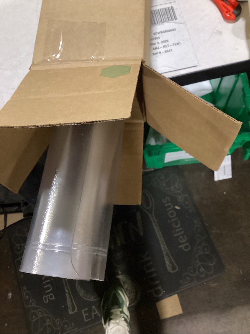 Condition photo showing New/Like New for DEXI Plastic Kitchen Runner Rug 23"x71", Vinyl Floor Protector Mat Waterproof, Clear Carpet for Indoor Laundry Hallway Front Sink 71"L x 23"W x 0.1"Th Clear