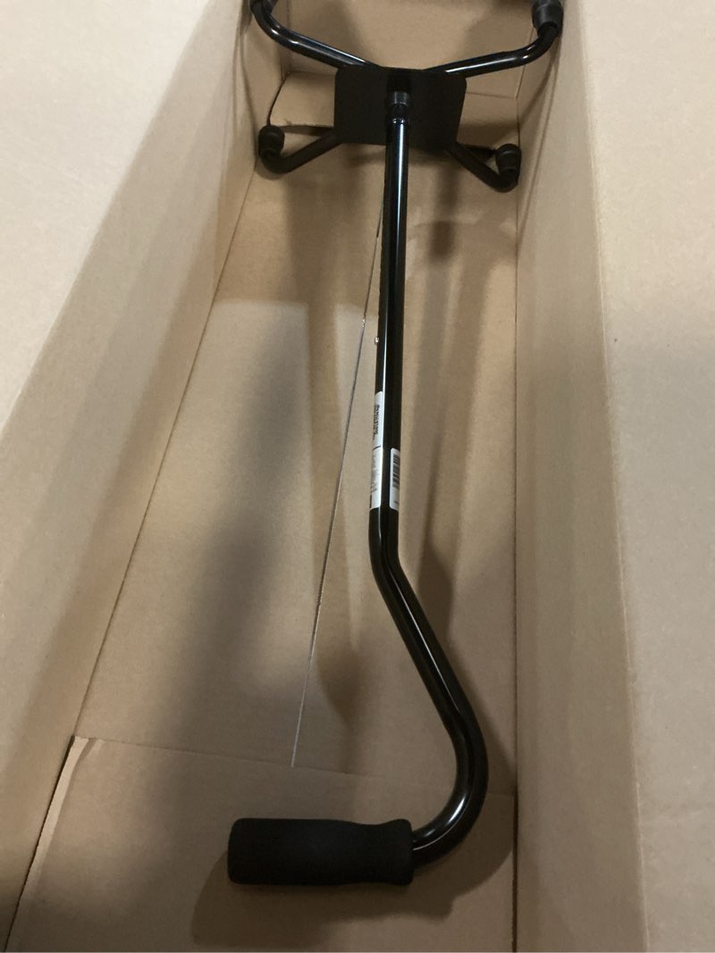 Condition photo showing Good Condition for medline aluminum quad cane with large base for balance, knee injuries, leg surgery recovery & mobility, portable, lightweight walking aid for seniors & adults