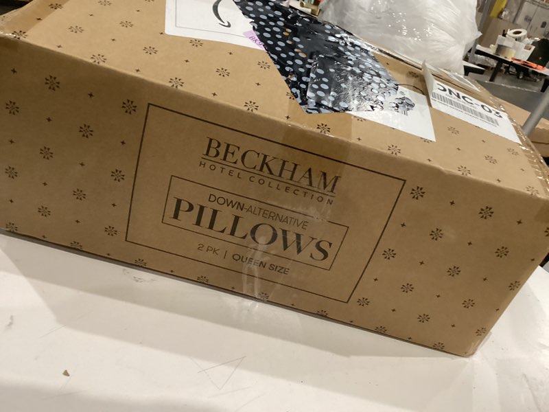 Condition photo showing New/Like New for beckham hotel collection bed pillows standard/queen size set of 2 - original soft down alternative pillow for sleeping - soft support for back, stomach or side sleepers queen / standard white