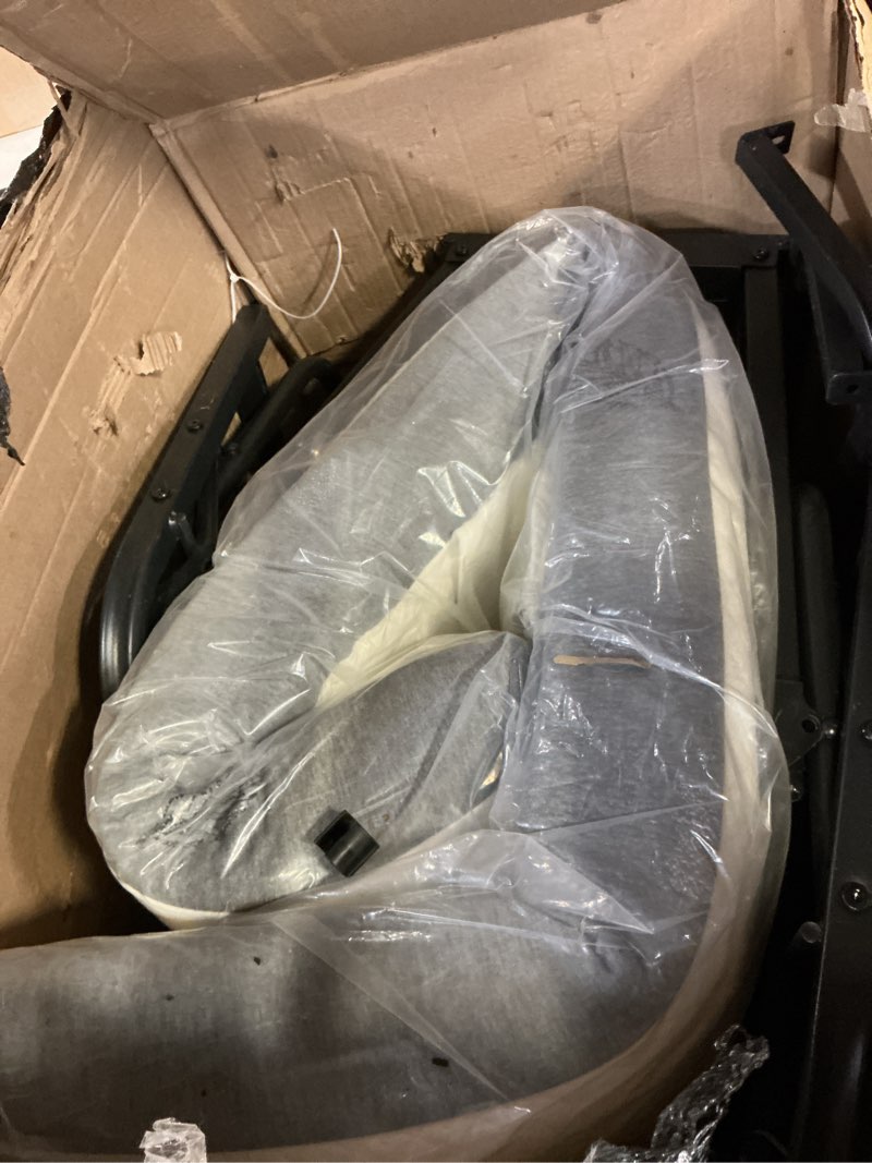 Condition photo showing As Is for vevor 31 in x 75 in folding bed with 5 in mattress, twin size, white, metal frame & memory foam mattress, portable rollaway bed, 300 lbs weight capacity, adult, guest 31" x 75" 5" thick