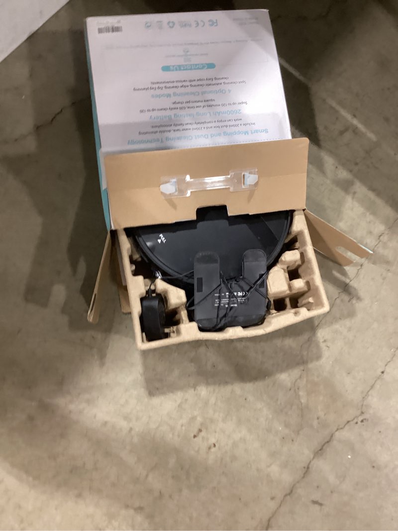 Condition photo showing As Is for similar product robot vacuum and mop combo with self-emptying, customizable map cleaning with lidar navigation, 6000pa suction, smart no-go zones, 70days hands-free robotic vacuum cleaner for floor, carpet, pet hair black