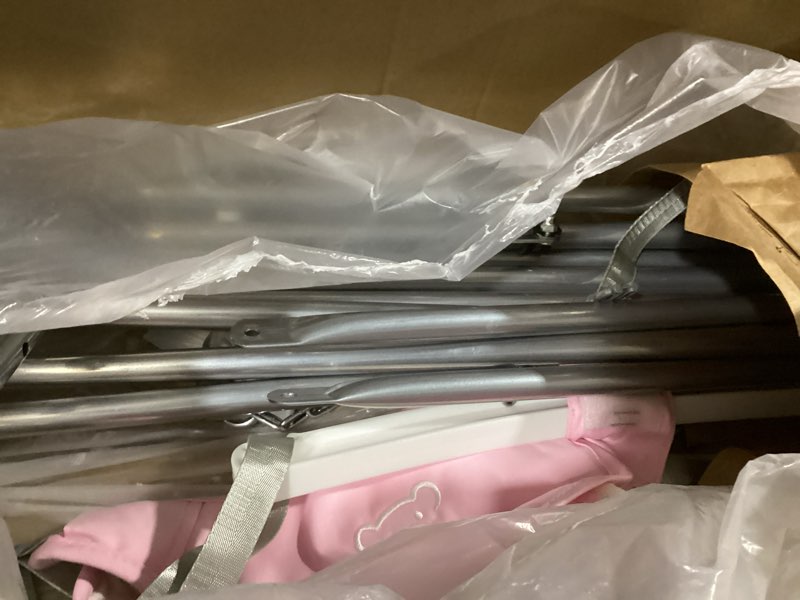 Condition photo showing Good Condition for baby jumper with stand, baby jumpers and bouncers, baby exerciser suitable for 6-24 months, easy to assemble & store jumper for baby (pink)