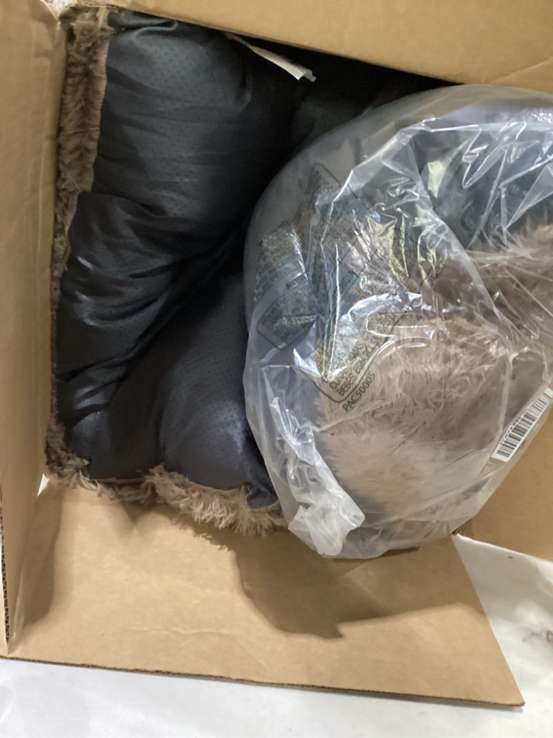 Condition photo showing As Is for EHEYCIGA Fluffy XXL Dog Crate Pad, Plush Faux Fur Bed for Extra Large Dogs, Calming Anti Anxiety XXL Dog Bed, Washable Soft Warm Mat with Non-Slip Bottom, Camel 47 x 35 Camel