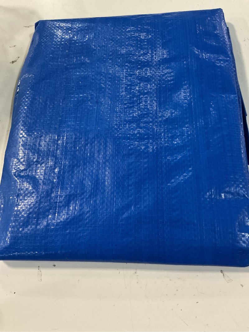Condition photo showing Good Condition for 10 x 10 ft swimming pool ground cloth round swimming pool tarpaulin tarp for above ground swimming pools heavy duty pool ground mat protector pad prevents punctures 10' (round)