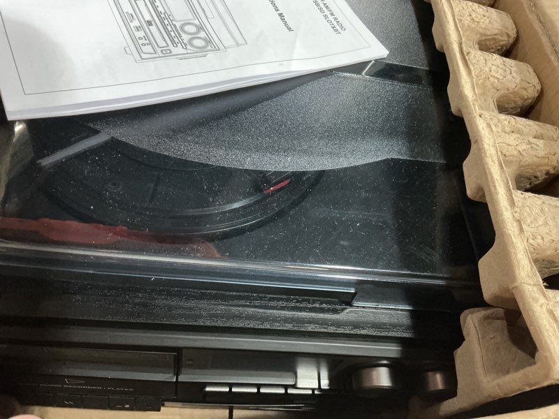 Condition photo showing Good Condition for 9-in-1 Vinyl Record Player with 3-Speed Turntable Bluetooth AM/FM Radio CD and Cassette Playback USB