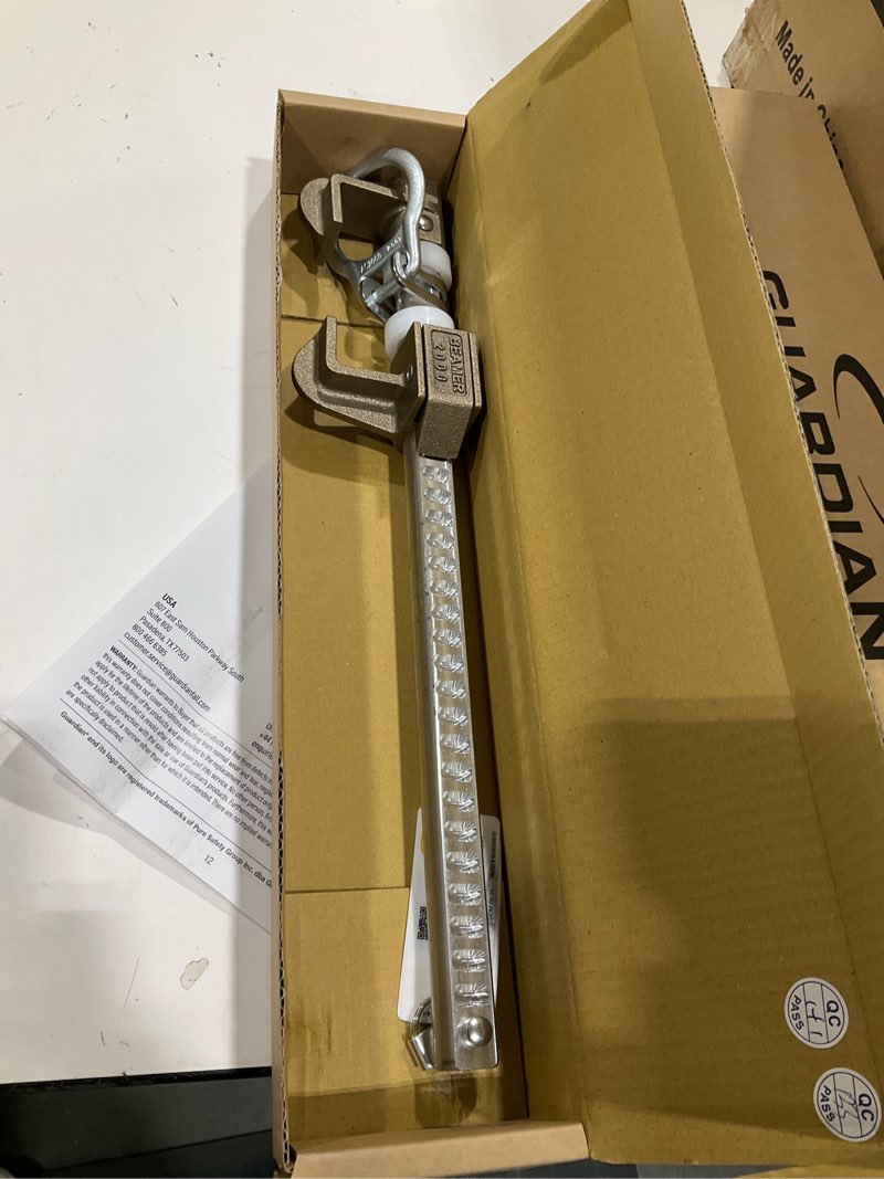 Condition photo showing Good Condition for guardian 00101 beamer 2000 | horizontal beam anchor | fits 3.5 to 14 inch beams up to 1.25 inches thick | tool free installation | osha and ansi compliant beamer 3.5" - 14" flange width, up to 1.25" flange thickness