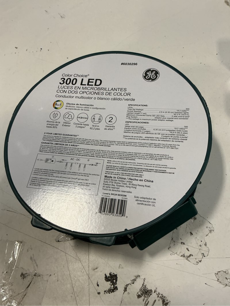 Condition photo showing Good Condition for GE StayBright 300-Count Multicolor Mini LED Christmas String Lights