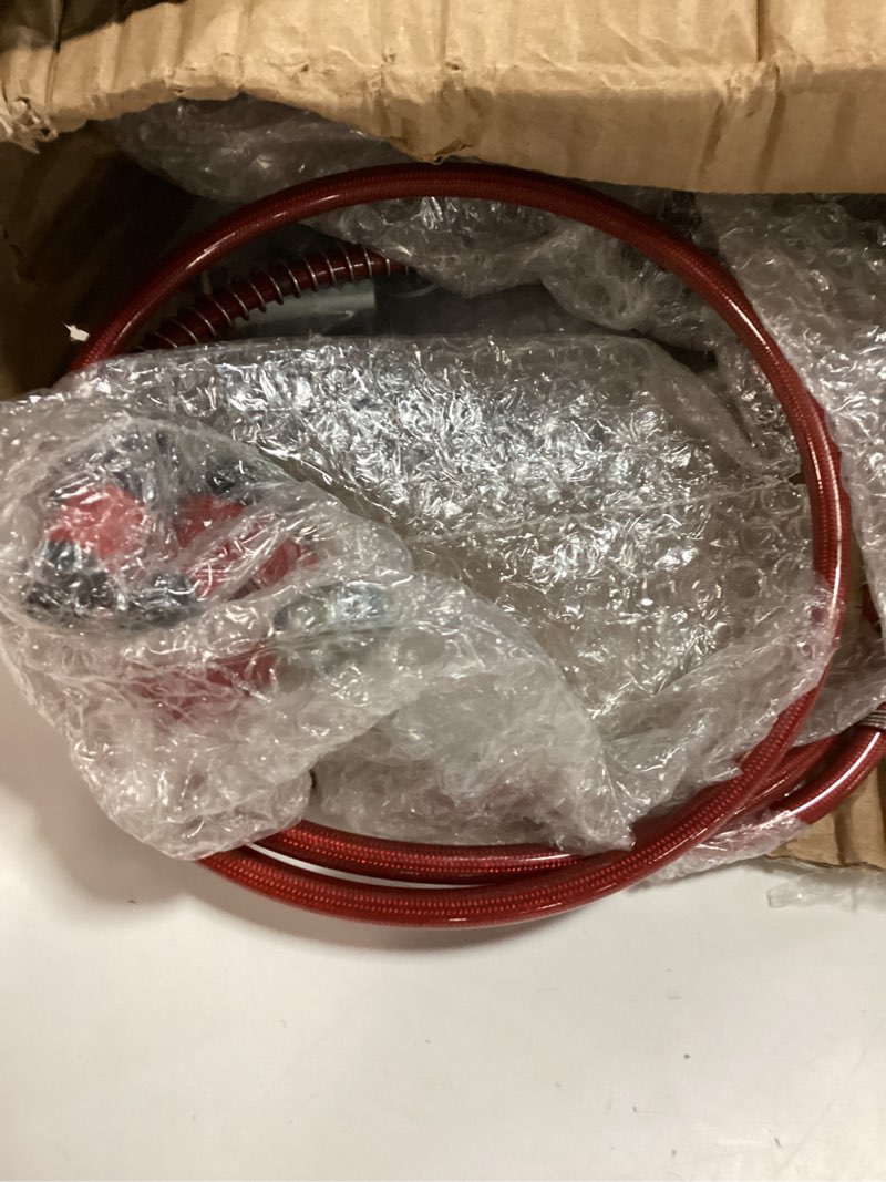 Condition photo showing New/Like New for upgraded mini bike hydraulic brake kit and rear brake caliper mounting bracket adapter for coleman ct100u with 180mm disc brake rotor master cylinder pad assembly hardware part red + brake disc