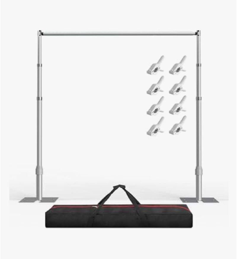 EMART 10x10ft Heavy Duty Backdrop Stand Kit, Adjustable Pipe and Drape Photo Booth Frame for Wedding