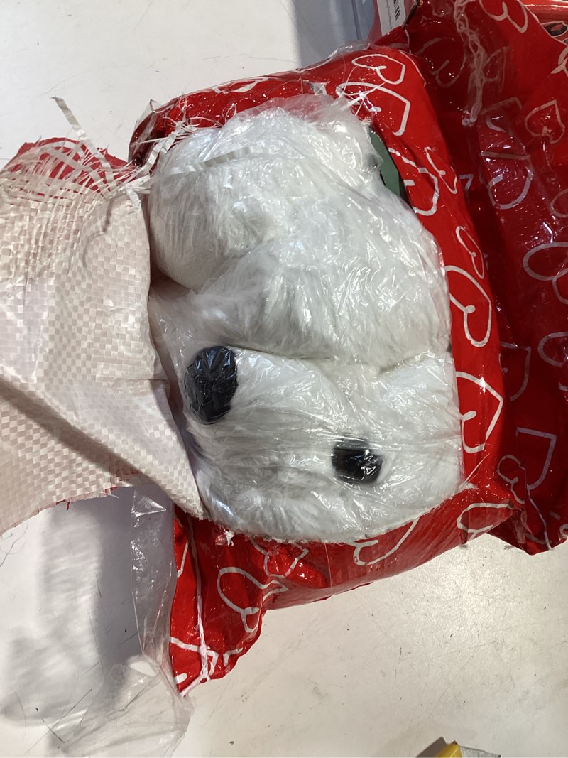 Condition photo showing Good Condition for tezituor white teddy bear stuffed animal, cute 18 inch big stuffed teddy bear plush toy, soft teddy bear plush birthday party gift for boys girls