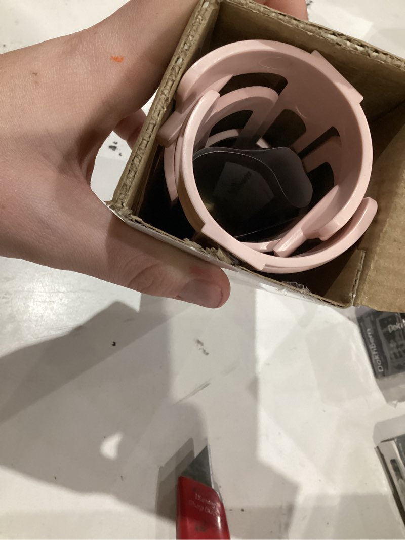 Condition photo showing As Is for storagenie coffee pod holder for keurig, side mount k cup storage, perfect for small counters (2 rows/for 10 k cups, pink) 2 pack /for 10 k-cups pink
