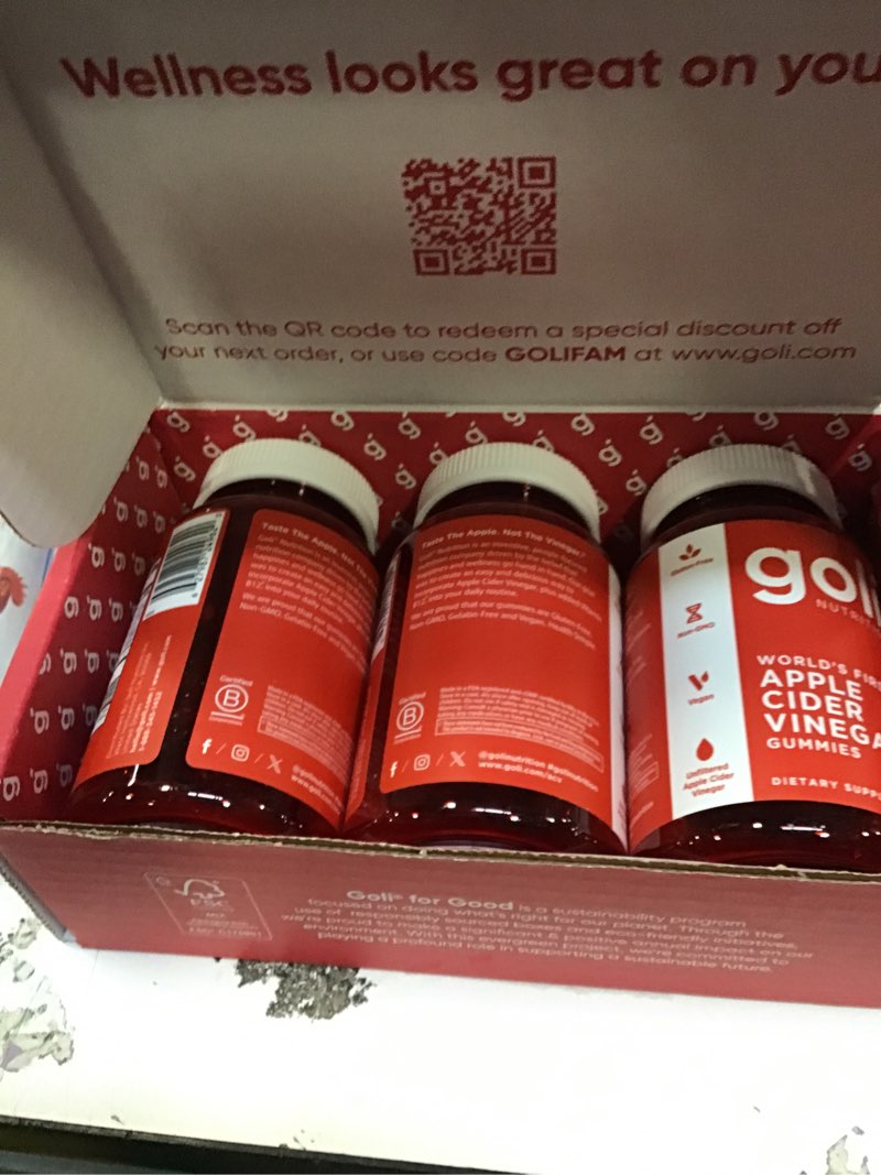 Condition photo showing New/Like New for Goli Apple Cider Vinegar Gummy Vitamins - 60 Count - Vitamin B12, Gelatin-Free, Gluten-Free, Vegan & Non-GMO Apple 60 Count (Pack of 1)