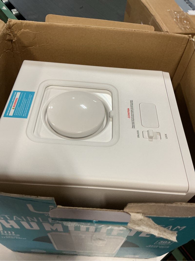 Condition photo showing Good Condition for Stainless Steel Humidifier, 3L Warm Mist Humidifier, Easy Clean with Warm Steam Humidifier, Healthy Air Mist Humidifiers for Bedroom Living Room, with Sleep Mode and Auto-off Setting 3LWhite
