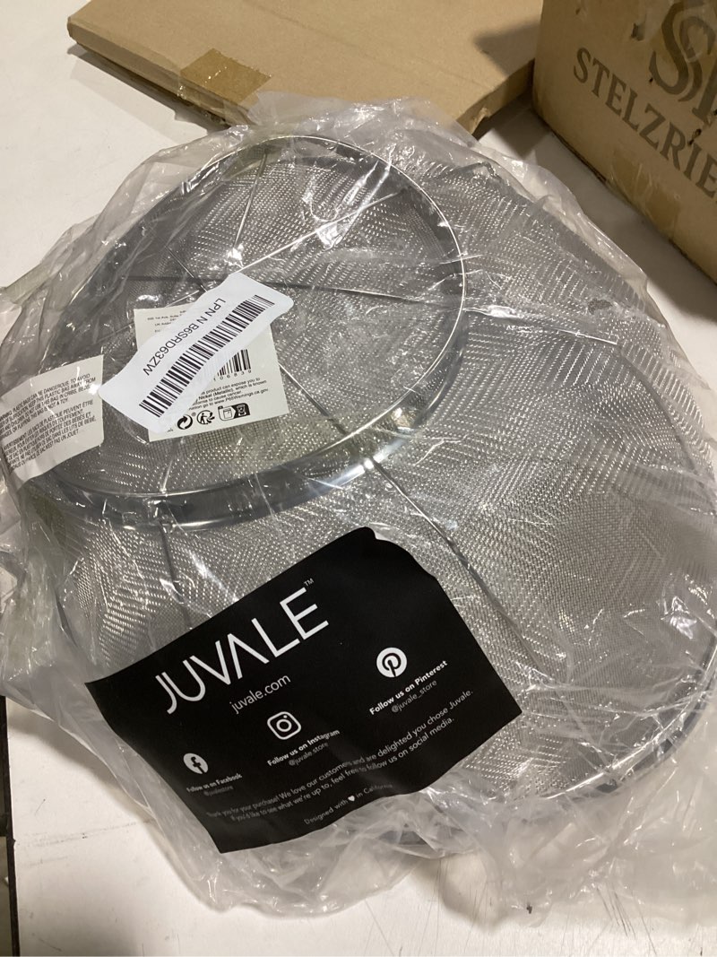 Condition photo showing As Is for juvale stainless steel fine mesh strainer - durable rust-resistant mesh colander - ergonomic handle rice colander - ultra-fine flour sifter - dishwasher safe with stable design - 11 in x 4 in, silver