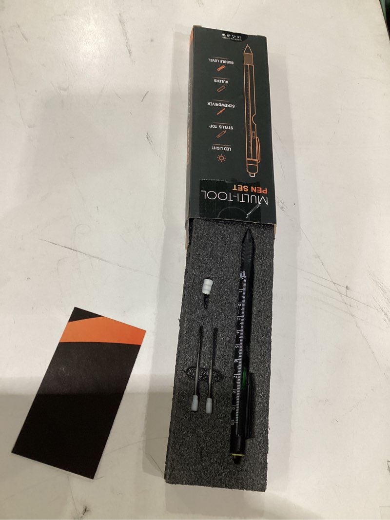 Condition photo showing Good Condition for gifts for men, fathers day dad gifts from daughter son, 9 in 1 multitool pen, tools gadgets for men, birthday christmas stocking stuffers for adults dad husband boyfriend him black