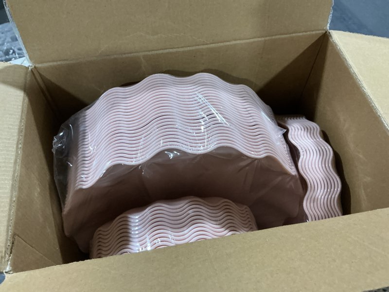 Condition photo showing Good Condition for liyh 50 pcs pink plastic plates reusable - durable and dishwasher safe baby shower plates wavy daisy plastic flower plate for party wedding birthday picnics bpa free (25guests) 50(25 guests) pink