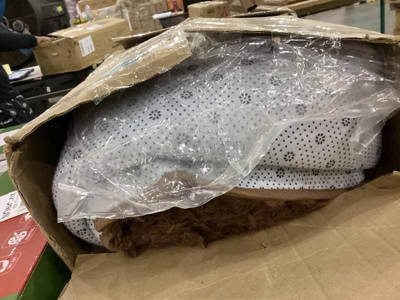 Condition photo showing As Is for TWINNIS Super Soft Shaggy Rugs Fluffy Carpets, 6x9 Feet, Indoor Modern Plush Area Rugs for Living Room Bedroom Kids Room Nursery Home Decor, Upgrade Anti-Skid Rectangular Fuzzy Rug, Brown 6' x 9' (Rectangular) Brown