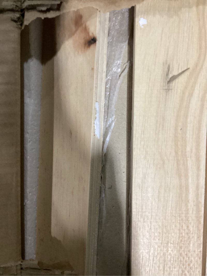 Condition photo showing Good Condition for harper & bright designs full over full bunk bed with storage bookshelf, wood bunk bed frame with 2 drawers and multi-layer cabinet, gray grey full over full